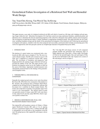 Más sobre Investigación de Falla Geotécnica de un Muro de Suelo Reforzado y R